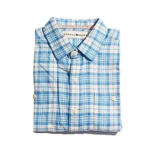 The Normal Brand Blue and White Checkered Men's Shirt. Size M